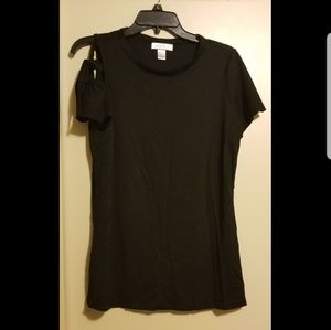 Womens black maternity shirt
